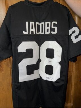 🔥 AUTHENTICATED Josh Jacobs 28 Las Vegas Raiders Style Stitched Football Jersey